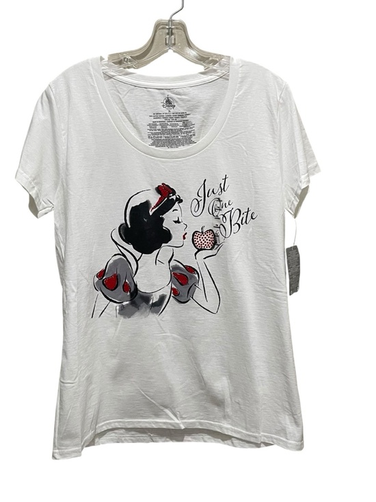 Disney Tops - Disney Store Snow White Just One Bite Graphic Tee Shirt White Women Size XL